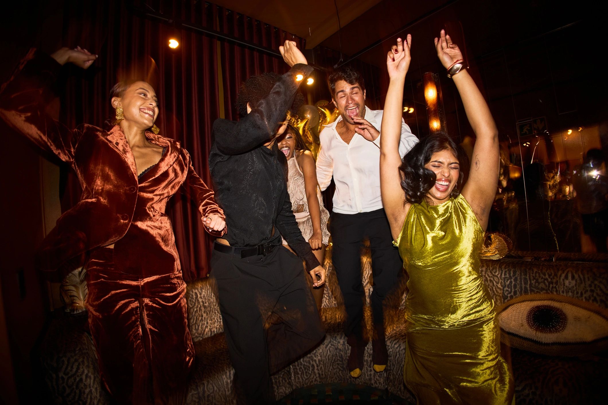 Crowd cheering on the dance floor